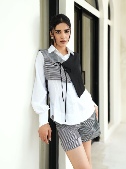 Ivory and Gingham Check